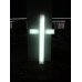 FixtureDisplays® Cross, Christian LIGHTED Church Sign White Plexiglass LED Light 11673